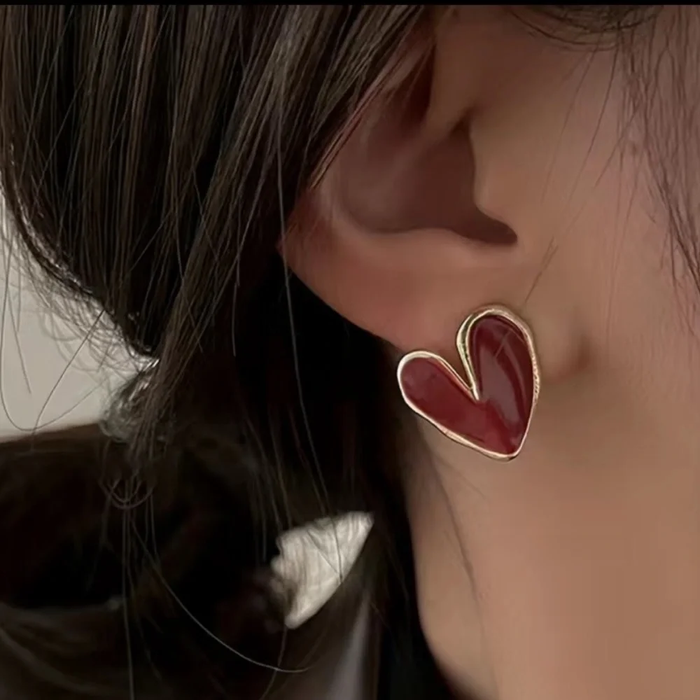 NWT Rosa Red Heart Post Earrings